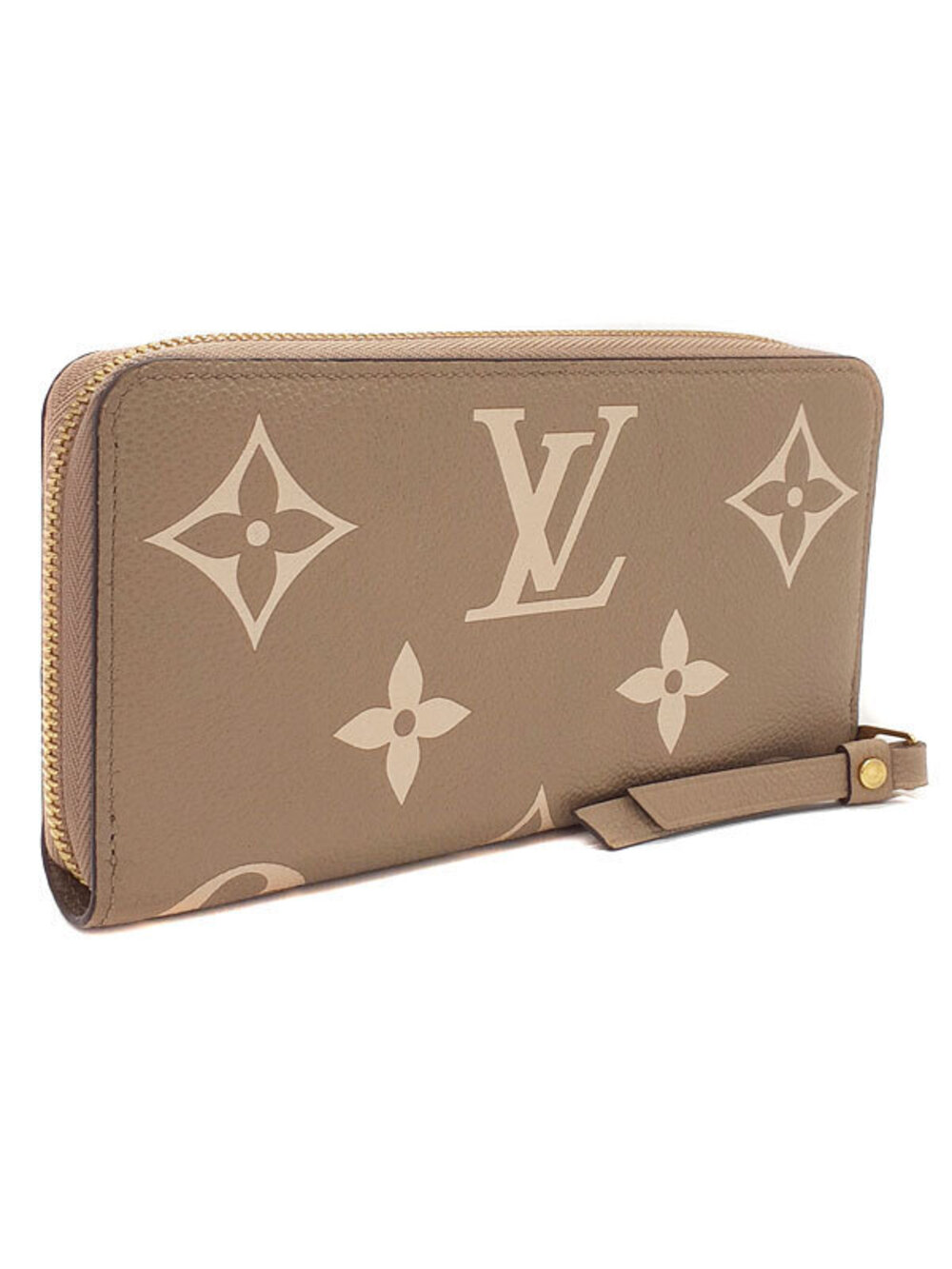 Louis Vuitton Empreinte Bicolor Monogram Wallet Zippy Zipper Round Long Brown